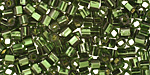 TOHO Olivine (with Silver Lining) Cube 3mm Seed Bead