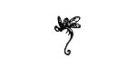 Landing Dragonfly Mini Rubber Stamp 10x15mm