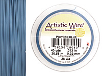 Artistic Wire Powder Blue 28 gauge, 40 yards