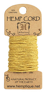Yellow Hemp Twine 20 lb, 20 ft