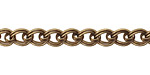Antique Brass (plated) Double Curb w/ Ring Chain