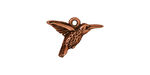 TierraCast Antique Copper (plated) Hummingbird Charm 19x14mm