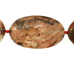 American Jasper Freeform Flat Oval 30-38x18-27mm