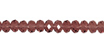 Raspberry Mocha Crystal Faceted Rondelle 6mm