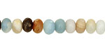 Amazonite Blk. Tourmaline Rondelle 8mm