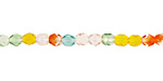 Czech Fire Polished Glass Summer Mix Round 4mm