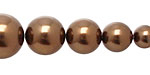 Chocolate Shell Pearl Graduated Round 8-16mm