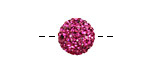 Fuchsia Pave (w/ Preciosa Crystals) Round 12mm