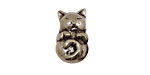 Green Girl Pewter Sleeping Cat 19x12mm
