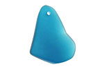 Peacock Blue Recycled Glass Freeform Drop 16-23x25-30mm