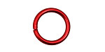 Red Anodized Aluminum Jump Ring 18mm, 12 gauge (13.1mm inside diameter)