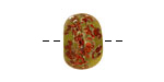 Sea Shore Glass Olive Grove Boro Lampwork Glass 10-13x18-21mm