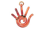 Patricia Healey Copper Left Hand Charm 26x29mm