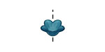 Lucite Teal 5 Petal Petunia Flower 7x11mm