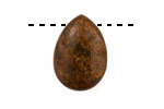 Bronzite Flat Teardrop 18x25mm