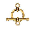 TierraCast Antique Gold (plated) 3/4" Anna Toggle Clasp 18x25mm, 31mm bar