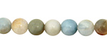 Amazonite Blk. Tourmaline Round 8mm