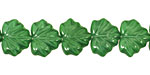 Czech Glass Apple Green Maple Leaf 10x13mm