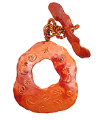 Patricia Healey Copper Organic Toggle Clasp 42x32mm, 33mm bar