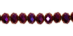 Metallic Gold Raspberry Crystal Faceted Rondelle 8mm