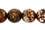 Leopard Fire Agate Faceted Round 16mm