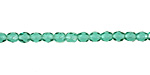 Czech Fire Polished Glass Emerald Round 3mm
