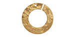 Brass Textured Ring Connector 22mm