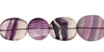 Rainbow Fluorite Flat Polished Pebble 14-17x13-16mm