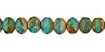 Czech Glass Amazon Rain Picasso Fire Polished Rondelle 6x9mm