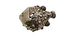 Green Girl Pewter Puffer Fish 15x25mm