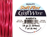 Soft Flex Magenta Craft Wire 18 gauge, 7 yards