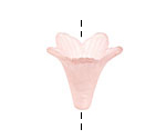 Lucite Light Rose 5 Petal Bellflower 23x22mm