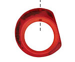 Tagua Nut Coral Open Slice 33-45x24-36mm