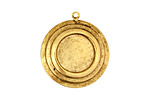 Stampt Antique Gold (plated) Stacked Circles Round Setting 13mm