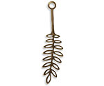 Vintaj Natural Brass Fern Frond Charm 40x10mm