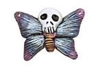 Poison Tree Polymer Clay Blue Death Poetry Butterfly 35-36x26-27mm