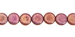 Czech Glass Luster Wisteria Coin 8mm