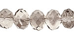 Luster Silver Crystal Faceted Rondelle 14mm