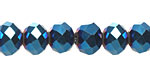 Metallic Cosmos Crystal Faceted Rondelle 10mm