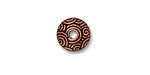 TierraCast Antique Copper (plated) Large Hole Spiral Dance Bead Cap 3x11mm