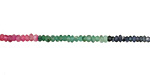 Multi Stone (Citrine, Emerald, Iolite & Ruby) Faceted Rondelle Graduated 2-3mm
