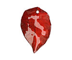 C-Koop Enameled Metal Red Round Leaf 19-21x30-33mm