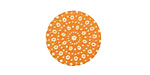 Lillypilly Orange Crochet Anodized Aluminum Disc 19mm, 24 gauge