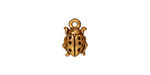 TierraCast Antique Gold (plated) Lady Bug Charm 8x13mm