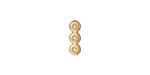 TierraCast Gold (plated) Plain 3-Hole Bar 2x12mm