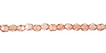 Czech Fire Polished Glass Luster Transparent Topaz/Pink Round 3mm