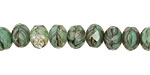 Czech Glass Grasshopper Pie Fire Polished Rondelle 6x9mm