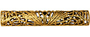 Stampt Antique Gold (plated) Long Deco Filigree Tube 52x9mm