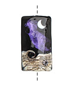 Grace Lampwork Amethyst Jewel Celestial Kalera 26-27x38-39mm