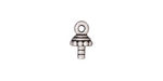 TierraCast Antique Silver (plated) Beaded Cap w/ Loop Glue In 12x7mm